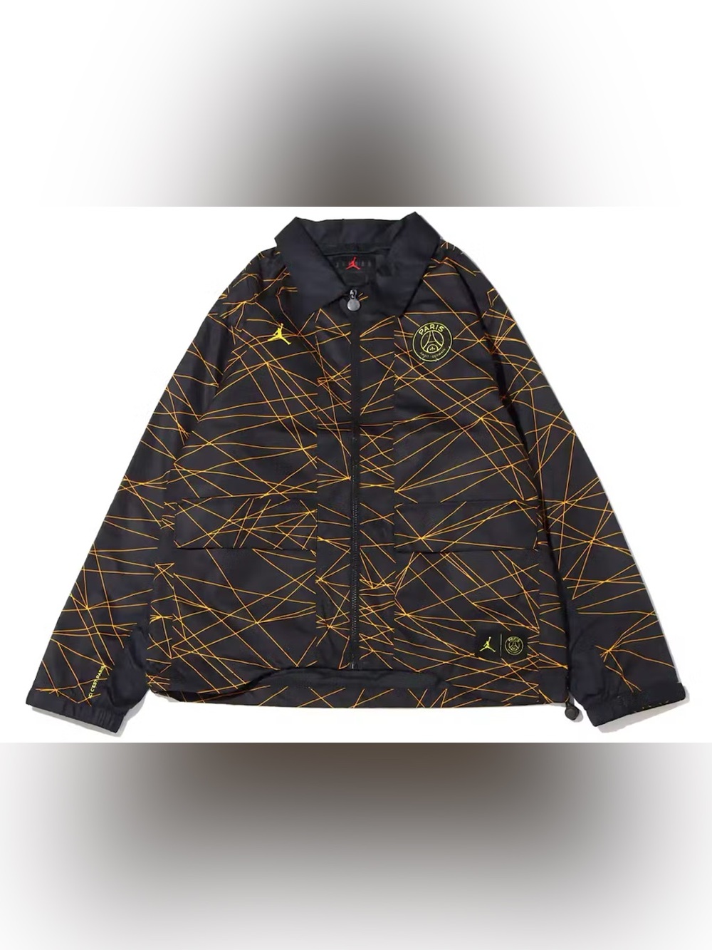 Jordan Kids Black Gold Graphic Puffer Jacket Paris Saint-Germain PSG 95C263-023